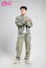  Outfit Phối Sẵn - (HQB0808 Quần Jean Túi Hộp Ống Rộng Túi Đôi Mẫu 8 phối HAK0802 Áo Khoác Jean Nam Dài Tay Mẫu 1) 
