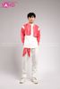  Outfit Phối Sẵn - (HAD0407 Áo Khoác Da Bomber Croptop Viền Trắng Đỏ phối HAN0001 Áo Thun Nam Dài Tay Phối Lưới Màu Trắng - HQD0004 Quần Suông Trắng Nam Vải Umi) 