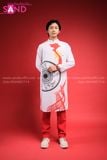  TAD0010 Áo Dài Nam Hoa Tiết Việt Nam 