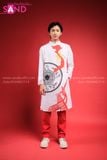  TAD0010 Áo Dài Nam Hoa Tiết Việt Nam 