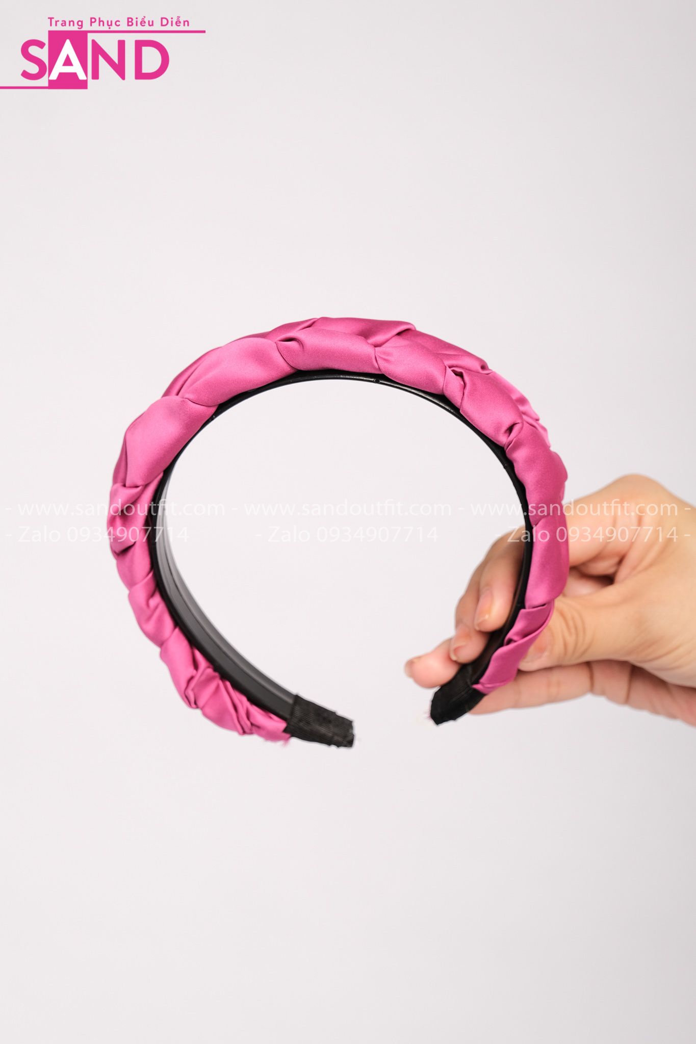  DPT0505 Cài Tóc Tết Hồng Đậm 