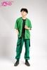  Outfit Phối Sẵn - (Quần Jogger Túi Hộp Xanh Lá Phối HAB0901 Áo Bóng Chày Xanh Lá Trơn) 