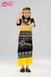  KTN0301 Trang Phục Tây Nguyên Trẻ Em Nữ - Màu Vàng 
