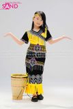  KTN0301 Trang Phục Tây Nguyên Trẻ Em Nữ - Màu Vàng 