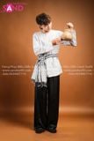  TBK0103 Áo Bà Ba Nam Vải Lụa - Màu Trắng Tinh 