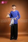  TBK0801 Áo Bà Ba Nam Vải Lụa - Màu Xanh Dương 