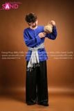  TBK0801 Áo Bà Ba Nam Vải Lụa - Màu Xanh Dương 