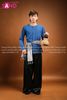  TBK0904 Áo Bà Ba Nam Vải Lụa - Màu Xanh Dương Đậm 