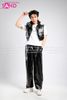 Outfit Phối Sẵn - (Quần Jogger Da Bóng phối Phao Đen Bóng)