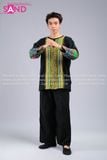  Trang Phục Dân Tộc H'Mông Thổ Cẩm Xanh Lá - Nam 