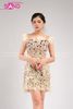  VDN1102 Váy Dạ Hội Ngắn Đính Đá Nude Lông Vũ 