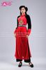  NTA0405 Trang Phục Dân Tộc Tày Nhung Đỏ Đen - Nữ 