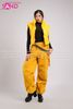  Outfit Phối Sẵn - (HQN0301 Quần Dài Vàng Nắp Túi Hộp Ngang Phối Dây HAP0301 Áo Gile Phao Croptop Vàng) 