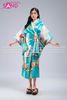  TNN0902 Áo Kimono Hoạ Tiết Trắng - Xanh Lá 