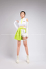  Outfit Phối Sẵn - (Tà Váy Xanh phối Áo Crt Dài Tay Viền Neon) 