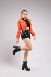  Outfit Phối Sẵn - (Quần Short Đen phối Áo Khoác Cam Kiểu) 