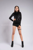  Outfit Phối Sẵn - (Short Cạp Cao phối Bodysuit Đen Ánh Kim) 