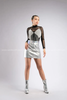  Outfit Phối Sẵn - (Váy Bạc phối Áo Bra Đính Đá) 