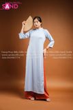  TAC0810 Áo Dài Suông - Màu Đỏ Xanh Da Trời 