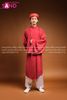  TCN0404 Cổ Phục Áo Tấc Nguyễn Triều Đỏ Đô 2 Lớp 