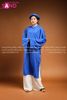  TCN0805 Cổ Phục Áo Tấc Nguyễn Triều Nữ Xanh Dương 