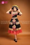  NHM0403 Trang Phục Mông Nữ Nguyên Bản Đỏ (kèm mấn) 