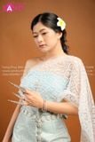  TNT0805 Trang Phục Khơ-Me (Thái Lan)  Nữ Xanh Dương Nhạt 