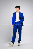  Outfit Phối Sẵn - (Set Vest Quần Ống Suông Xanh Dương Nam) 