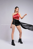  Outfit Phối Sẵn - (Tà Váy phối Áo Quây Dây 1 Bên Hong) 