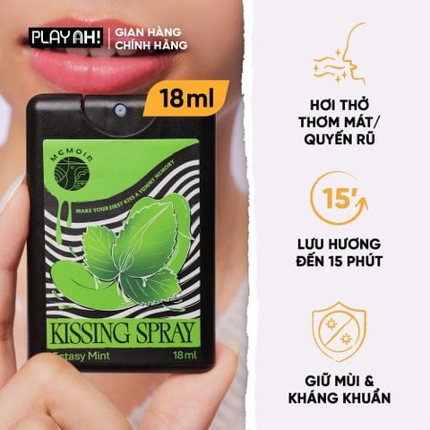 Xịt Thơm Miệng PlayAh! Kissing Spray - Hương Ectasy Mint Sảng Khoái / Passion Martini Quyến Rũ 18ml