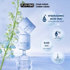Bao cao su dưỡng ẩm Her Feel HA Hộp 3/10 Gấp đôi gel dưỡng ẩm cao cấp