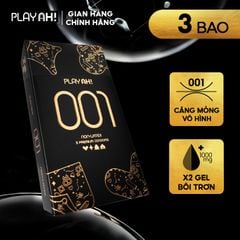 Bao Cao Su PlayAh! Non-Latex Siêu Mỏng 0.01 - Hộp 3 Cái