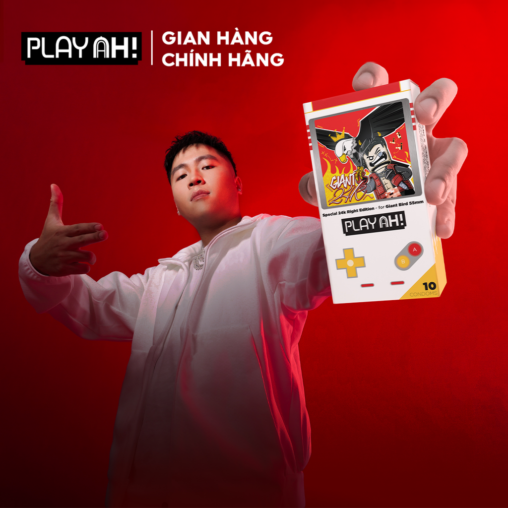 Bao cao su size to PlayAh! Siêu Mỏng 55mm Giant Invisible - Hộp 10 Cái