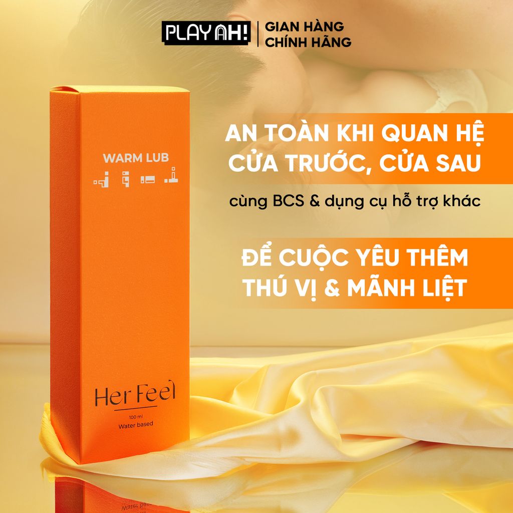 Gel Bôi Trơn Gốc Nước PlayAh! Her Feel Warm Lub Dạng Ấm Nóng 100ml