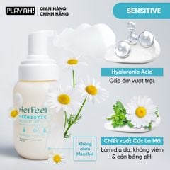 Bọt Dung Dịch Vệ Sinh Nữ PlayAh! Her Feel Prebiotic - Dòng Sensitive Dưỡng Ẩm Chuyên Sâu / Rose Sạch Thơm Toàn Diện 150ml