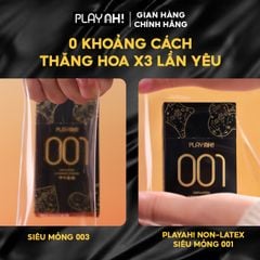 Bao Cao Su PlayAh! Non-Latex Siêu Mỏng 0.01 - Hộp 3 Cái