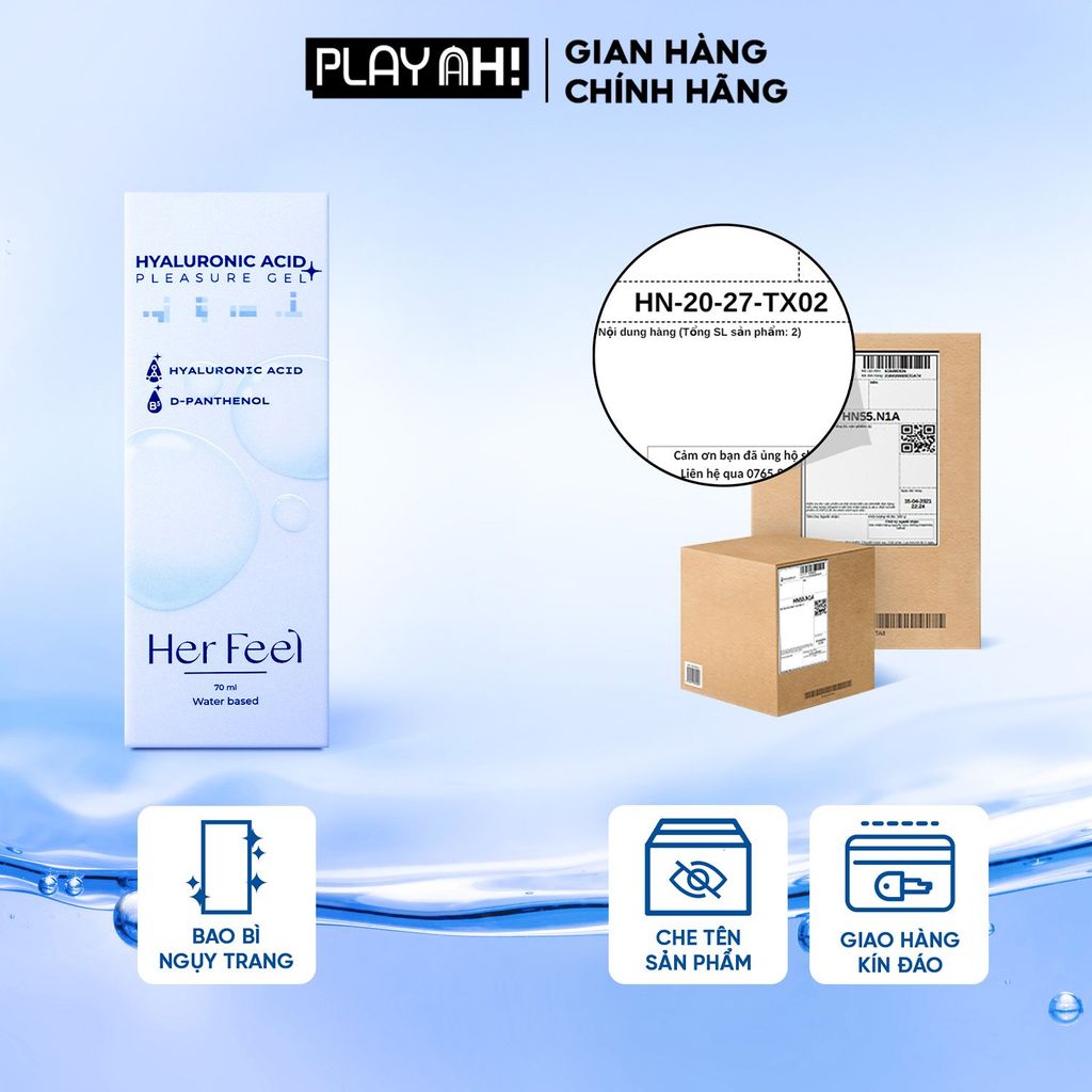 Gel Bôi Trơn Gốc Nước Her Feel HA Pleasure Gel Dưỡng Ẩm Cao Cấp 70ml