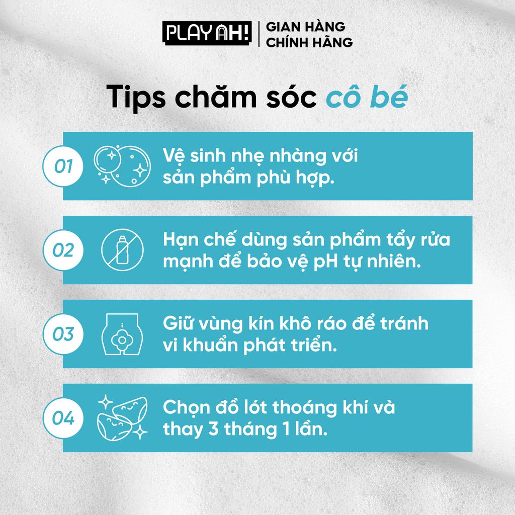 Bọt Dung Dịch Vệ Sinh Nữ PlayAh! Her Feel Prebiotic - Dòng Sensitive Dưỡng Ẩm Chuyên Sâu / Rose Sạch Thơm Toàn Diện 150ml