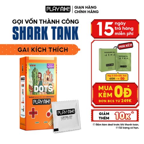 Bao Cao Su PlayAh Extra Dots Thêm Gai Hộp 10 size 52mm nhiều gai