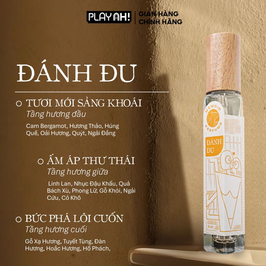 Nước Hoa PlayAh! Memoir Eau De Parfum - Hương Đánh Đu/Cửa Son 9ml
