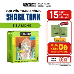 Bao cao su PlayAh Siêu Mỏng Super Invisible - Hộp 3 Cái