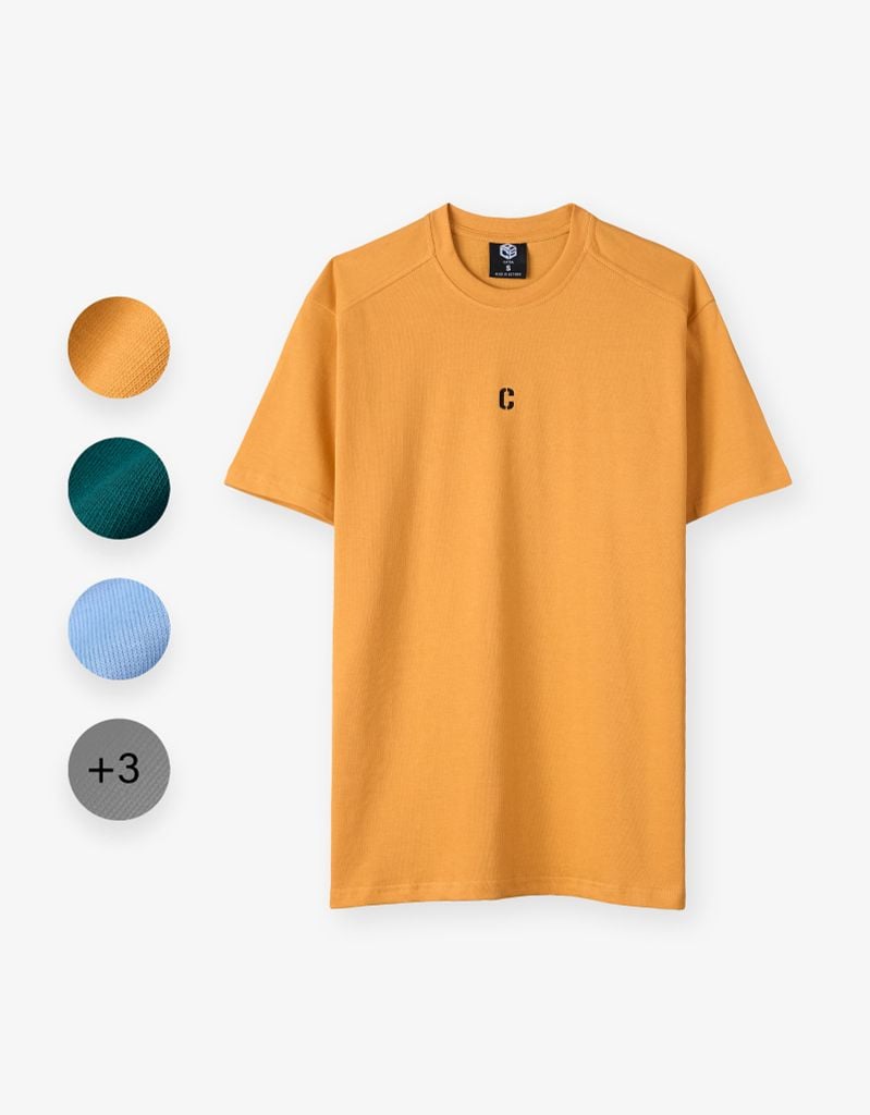  Áo thun cổ tròn thêu C form Regular 12ATN056 