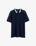  Áo thun Polo CVC cổ bo sọc form Slimfit 14ATP091 