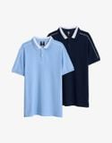  Áo thun Polo CVC cổ bo sọc form Slimfit 14ATP091 