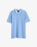  Áo thun Polo CVC cổ bo sọc form Slimfit 14ATP091 