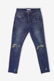  Quần Jeans xanh wash rách QDL118 