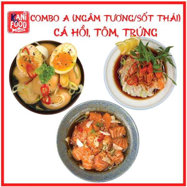 COMBO 01: CÁ HỒI, TÔM, TRỨNG