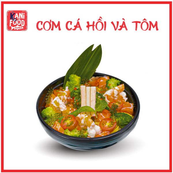 CƠM CÁ HỒI VÀ TÔM