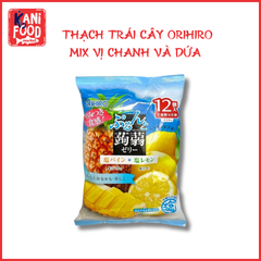 THẠCH TRÁI CÂY ORIHIRO MIX VỊ CHANH VÀ DỨA 240G (20G X 12CÁI)