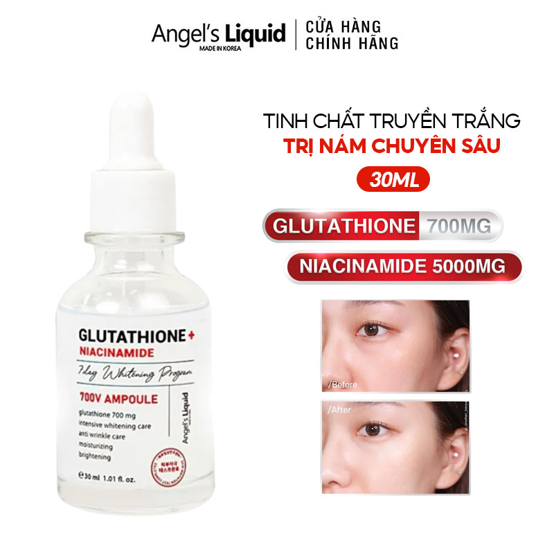 serum trắng da glutathione Serum Dưỡng Trắng Se Khít Lỗ Chân Lông Angel's Liquid Glutathione + 5% –  hyphat.vn